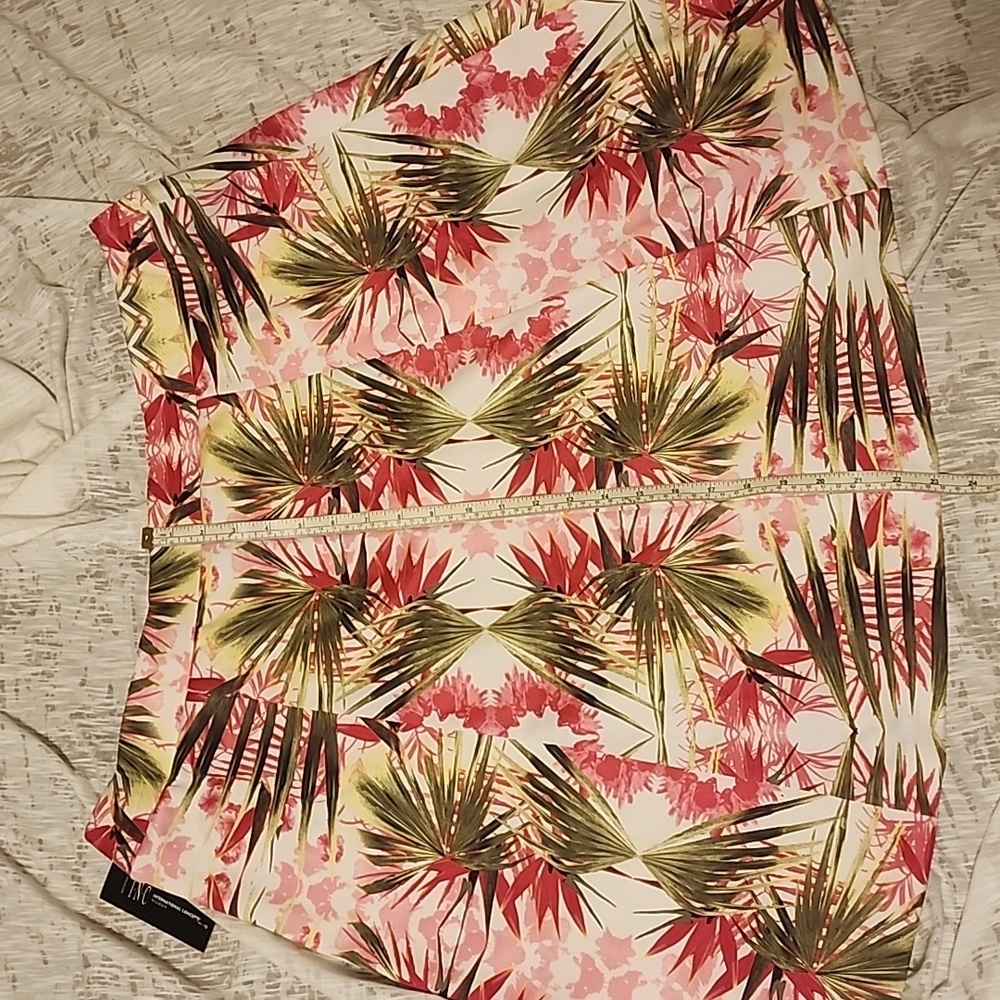INC floral print A-line skirt